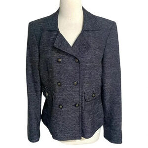 Anne‎ Klein 14 blackish gray double breasted blazer